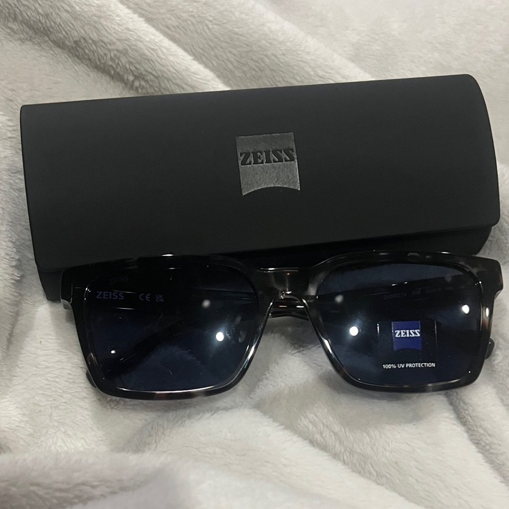 Womens Sunglasses - Black Frame with Blue Lenses